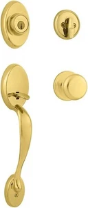 Juego de manija y cerrojo de cerradura de puerta delantera Kwikset Chelsea, juego de manijas de entrada... - Imagen 1 de 2
