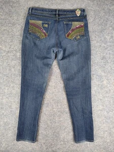 Vintage Satin In The Hood Jeans Blau Damen 13/14 Glitzer Distressed 34x29,5 - Bild 1 von 21