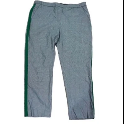 Галогенные брюки женские 2X черные гончие в полоску опрятные роскошные зрелые классические 80-е - Изображение 1 из 4