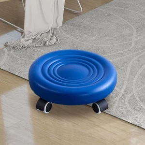 Swivel Rolling Low Stool with Wheels Step Stools for Manicure Home Office - Picture 1 of 27