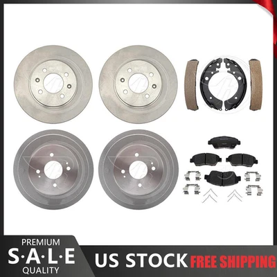 Se adapta a rotores de freno Honda Civic 2004-2005 pastillas de cerámica + zapatas de tambores de freno trasero Foto 1 de 4