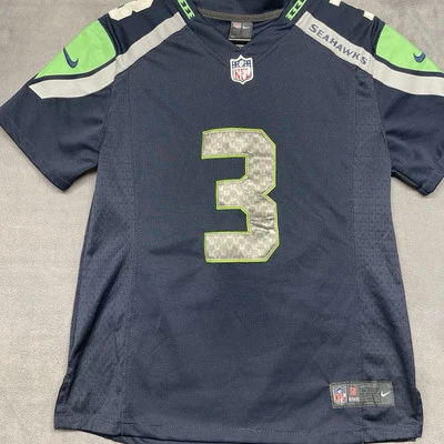 NFL Nike On Field Jersey Seattle Seahawks Russell Wilson #3 Blue Size Small - Image 1 of 4