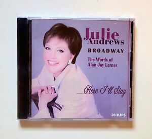 Julie Andrews Broadway Here I'll Stay Words of Alan Jay Lerner CD New Free Shipp