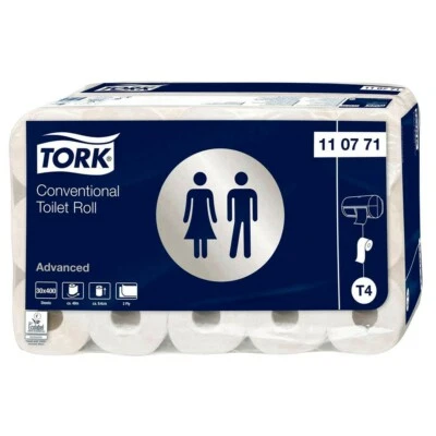 TORK 110771 Toilettenpapier T4 Advanced 2-lagig weiß 30 Rollen x 400 Blatt
