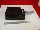 MICROSCOPE PART POSITIONING ARDEL KINAMATIC MICROMETER STAGE AS IS BIN#F8