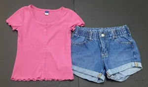 Girls Crewcuts & Old Navy Outfit size 8 & 10- Pink Reindeer Sweater w/Jeggings - Picture 1 of 8