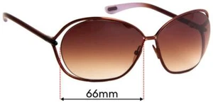 SFx lentes de repuesto para gafas de sol se adapta a Tom Ford Carla TF157 - 66mm de ancho - Imagen 1 de 30