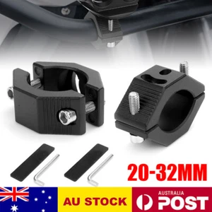 2X Motorcycle Headlight Mount Bracket Clamp 20mm-32mm Spot Fog Light Fork Tube - Foto 1 di 12