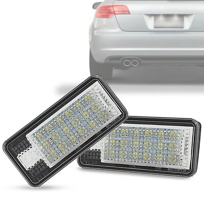 Luces de matrícula LED Canbus repuesto para Audi A3 A4 S4 A6 A8 Q7 Quattro Foto 1 de 4