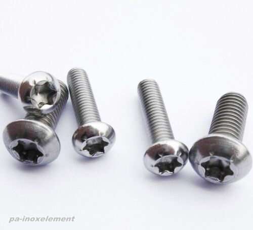 Lens Screws Stainless Steel A2 ISO 7380 TORX M3 M4 M5 M6 M8 M10 M12 Torx Screws