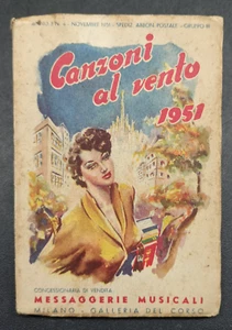 Libretto Canzoni Al Vento 1951 - Messaggerie Musicali - Picture 1 of 3