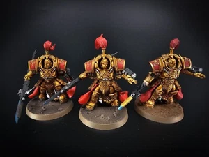 Warhammer 40k Adeptus Custodes Allarus Terminators x3 #2 Painted R3S1B2459 - Picture 1 of 9