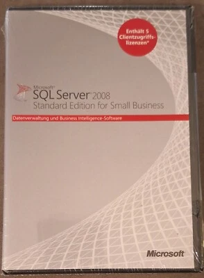 Microsoft SQL Server 2008 for Small Business 5 Cals - Deutsch - NEUWARE - Bild 1 von 3