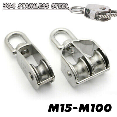 M15-M100 Stainless Steel Pulley Single And Double Wheels Safe And Stable Lifting • 3.83£