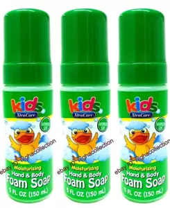 LOT 3 x Kids X.Care Watermelon Scent Moisturizing Hand & Body Foam Soap 5 Oz Ea - Picture 1 of 8