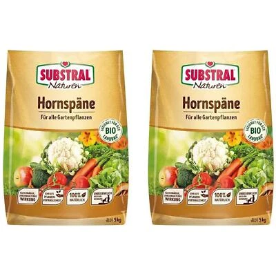 Substral Naturen Hornspäne Dünger Horndünger Garten Gemüse Blumen 2 x 5 kg - Bild 1 von 2