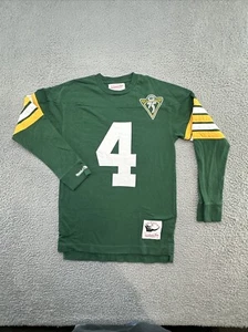 Vintage Mitchell Ness Brett Favre Long Sleeve Tee Football Jersey NFL #4 Size M - Picture 1 of 13