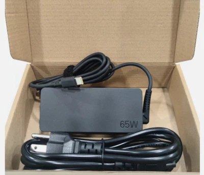 New Genuine OEM for Lenovo 4X20M26268 65W USB Type C AC Adapter Prong Power Cord - Image 1 of 4