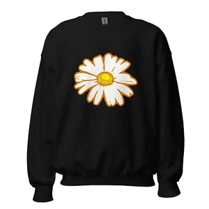 White Daisy Unisex Sweatshirt, Comfortable, Cozy Trendy Floral Apparel Gift Idea - Picture 1 of 158