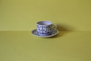 Winterling Indisch Blau Strohblume Teetasse mit Untertasse Kaffeetasse 022430 - Picture 1 of 2
