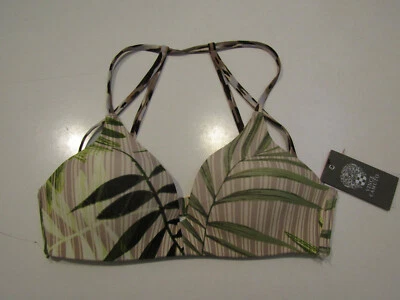 VINCE CAMUTO Womens Swim Suit Bikini Top Fern Tan Green Sz Large L NWT - Image 1 of 2