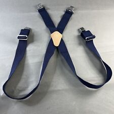 Prince Suspenders Men Size 52 Navy Blue Tradesmen Adjustable Used A95