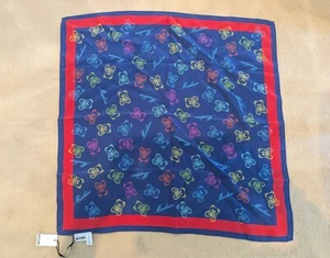 Moschino Blue Multicolor Toy Bear Scarf - Picture 1 of 5