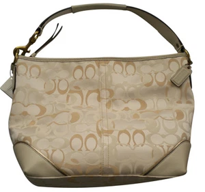 NEU AUTHENTISCH COACH SIGNATUR SARAH WEISS/KHAKI BEUTELTASCHE HANDTASCHE 15667 $ 398 - Bild 1 von 3