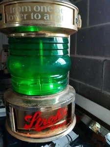 Vintage Stroh's Advertising Motion Beer Sign Light Lantern Bar Pub Nautical - Picture 1 of 7