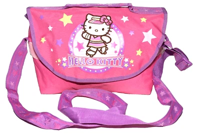 2007 Sanrio Hello Kitty Pink with Purple Trim Embroidered Crossbody Bag - Image 1 of 4