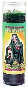 CANDELA COCKTAIL AROMATICA SANTA MORTE RILEGATURA DENARO - SANTA MUERTE AMARRE DINERO - Foto 1 di 1