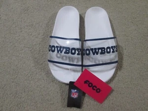 DALLAS COWBOYS..WOMENS SMALL SIZE 5/6 SLIDES/SANDALS..NEW - Picture 1 of 6