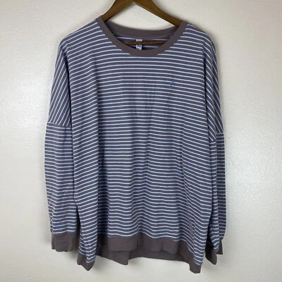 Sudadera Zyia 3x 3XL Rayas Azul Logo Pullover Entrenamiento Atletismo Foto 1 de 4