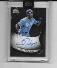 2022 TOPPS CHROME BLACK BO JACKSON AUTO ON CARD AUTOGRAPH ROYALS