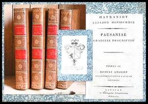 1794-6 Nice Set Bookplate Caffarelli Greek Printing Graeca Pausanias 4 Vol. - Bild 1 von 1