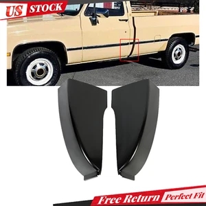 Black Pair For 1973-1987 Chevy GMC C10 C20 Pickup Trunk Cab Corners Reg&Crew Cab - Picture 1 of 12