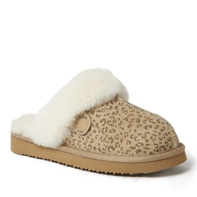 Chinelo Fireside By Dearfoams Feminino Sydney Genuíno Shearling Scuff - Imagem 1 de 4