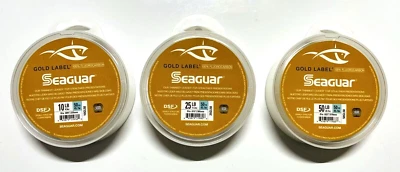 Línea de pesca Seaguar Gold Label 100 % fluorocarbono líder lb/YDS - Seleccionar Foto 1 de 4