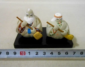 Pair of Japanese Vintage Ceramic Bell 4cm / TAKASAGO - Picture 1 of 7