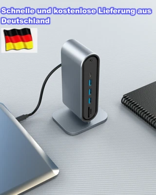 Docking stehend 12 in 1 Multiport 4K HDMI kompatibel für Type-USB-C Adapter - Bild 1 von 4