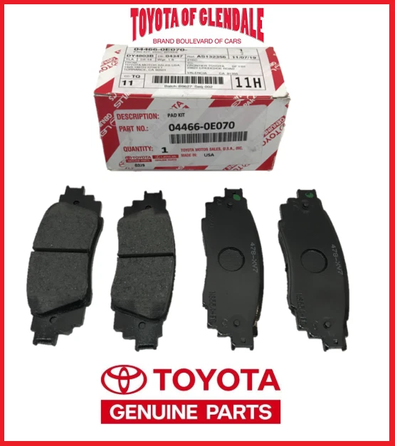 19-21 AVALON & 18-21 CAMRY XLE XSE HYBRID GEN TOYOTA REAR BRAKE PADS 04466-0E070 - Image 1 of 1