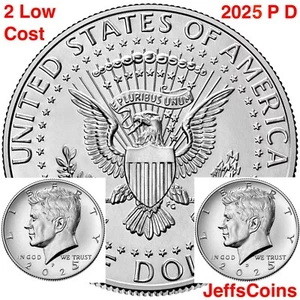Medio dólar P&D Kennedy PD 2025 EE. UU. como nuevo 50¢ sin circular revestido 2 bajo costo - Imagen 1 de 23