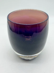 Glassybaby Deep Purple Eggplant Amethyst Glass Votive Candle Holder - Picture 1 of 7