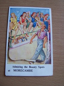 Thomas Henry Vintage Pullout Postcard Admiring the Beauty Spots at Morecambe - Picture 1 of 3