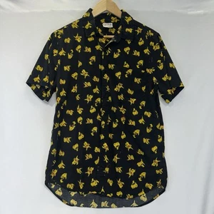 Mens 2016 Pokemon Pikachu button-up shirt video games hero pocket Size Medium - Picture 1 of 9