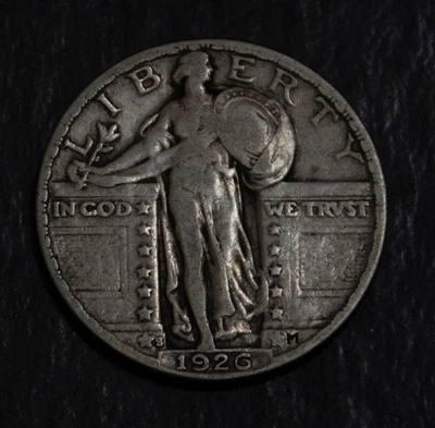 1926 S Standing Liberty  Quarter VF  Lot 3692 - Image 1 of 2