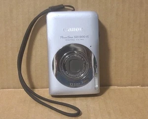 Canon PowerShot Digital ELPH SD1300 IS 12.1 MP Digital Camera Silver, Untested - Picture 1 of 4