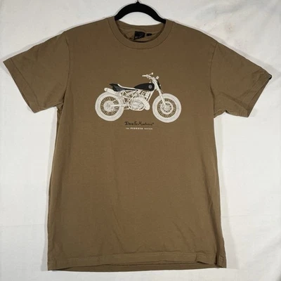 The Pedrosa Tracker T-Shirt by DEUS EX MACHINA Men’s Large Color Tobacco - Image 1 of 4