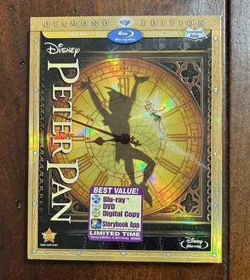 Disney's Peter Pan NEW (Blu-ray & DVD, 2013, 3-Disc Set, Diamond Edition) Sleeve - Image 1 of 4