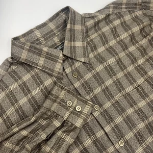 Mondo di Marco Men's Made in Italy Plaid Button Up Long Sleeve Shirt Size XLarge - Picture 1 of 7